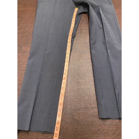 Nautical Blue Gray Suit Dress Pants‎ 36W 31L Flat Front - Picture 4 of 10